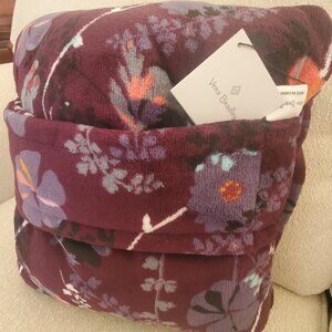 NWT Vera Bradley Fleece Travel Blanket Pressed Flowers